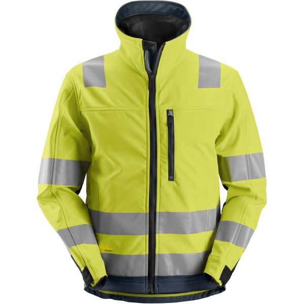 Snickers 1230 AllroundWork Softshelljakke varsel, gul/marineblå XS