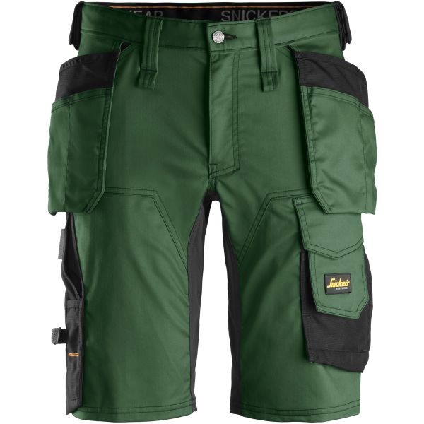 Snickers 6141 AllroundWork Shorts skoggrønn / svart 44