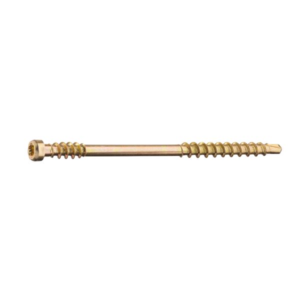 Grabber LTX62CH200 Listskrue med bits, gulkrom 3,3 x 62 mm, 200-pakning
