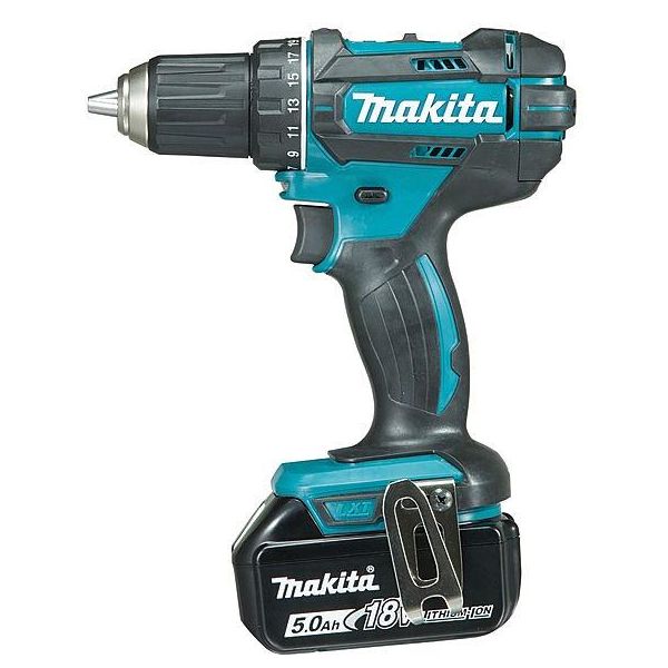 Makita DDF482RTJ Borskrutrekker med 5,0Ah-batterier og lader