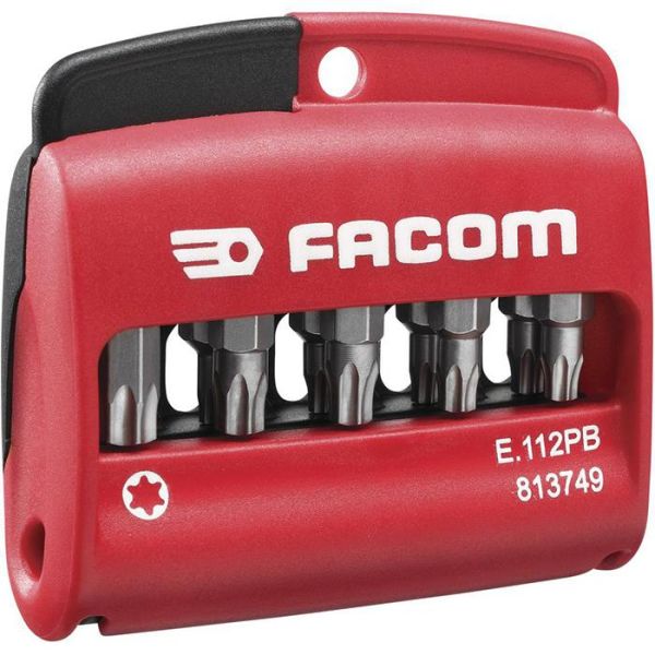 Facom E.112PB Bitssett i etui 10 stk., TORX