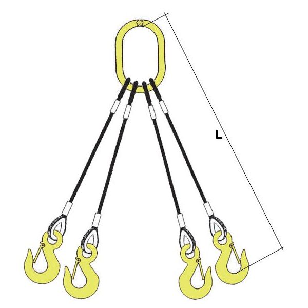 Gunnebo GFODER Fôrvognslange 4-dels, 1,2T, 1,5 m