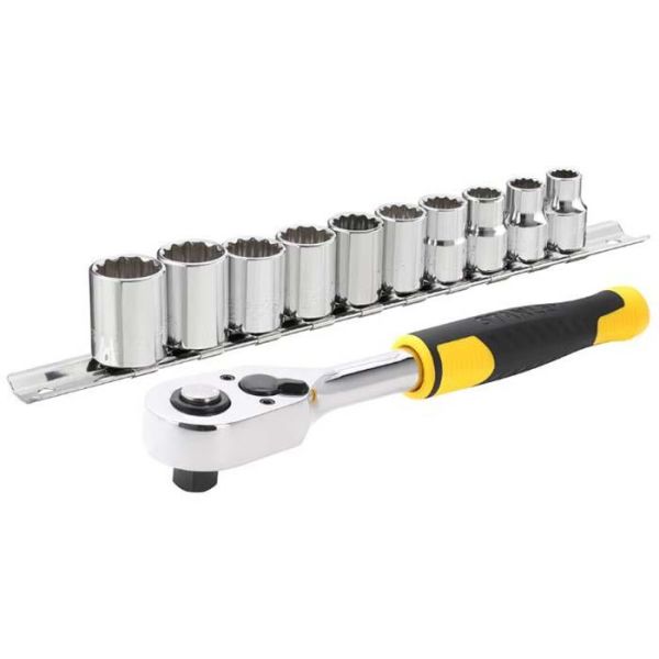 STANLEY STMT82670-0 Skralleskaft 3/8", med pipesett, 11 deler