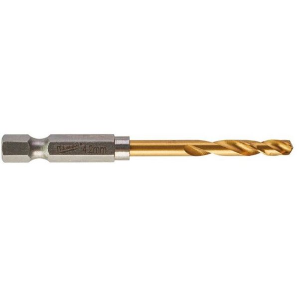 Milwaukee SHOCKWAVE Red Hex HSS-G TIN Metallbor 1-pakning 4,2 mm