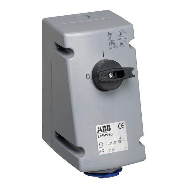 ABB 2CMA167646R1000 Vegguttak IP44, 2P+J, 16 A