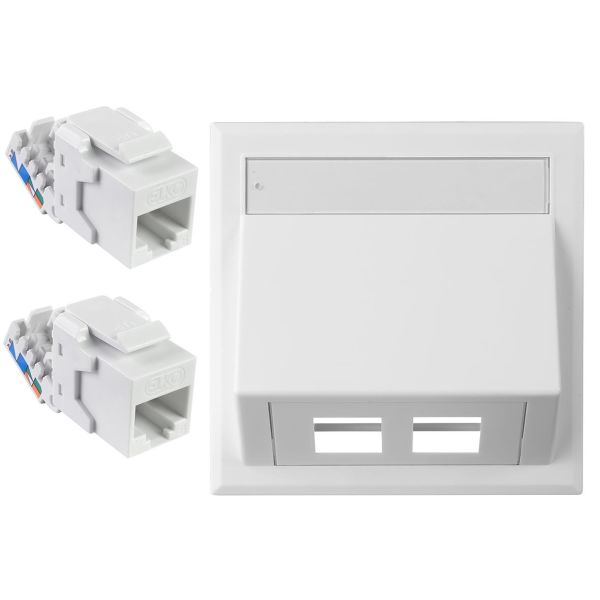 Elko EKO02853 Uttakssett 2x RJ45, uskjermet