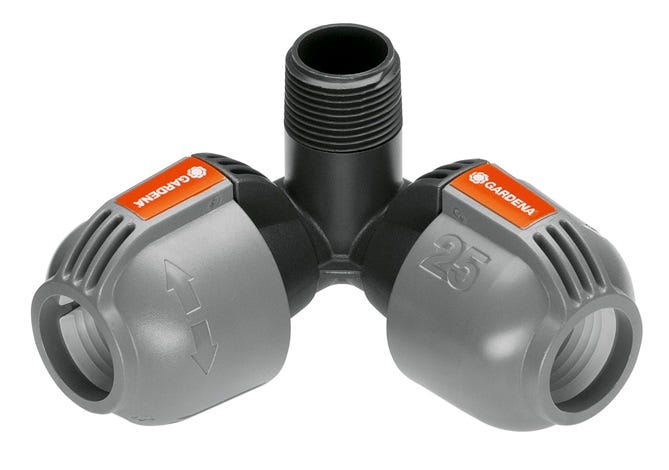 Gardena Vinklet L-skjøt 25 mm x G 3/4 Hanngjenge