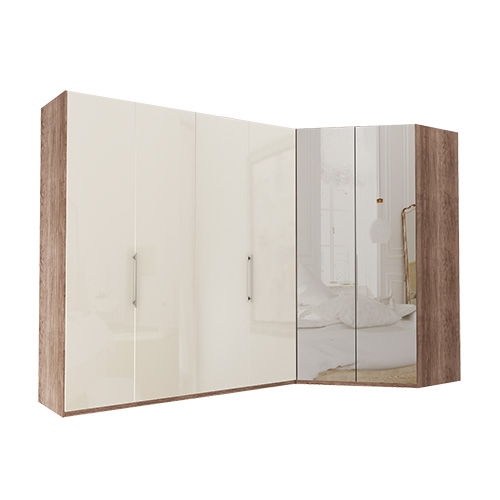 Garderobe Atlanta - Mørk rustikk eik 200 cm, 236 cm, Walk-in