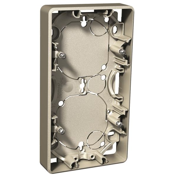 Schneider Electric Exxact Forhøyningsramme Metall, 21 mm 2 rom