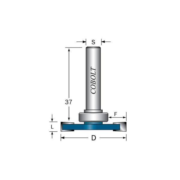 Cobolt 213-015 Skivenotfres uten lager L=1,5 mm, D=36