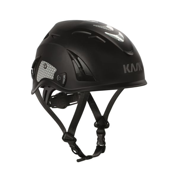 KASK PLASMA HI VIZ Vernehjelm med refleks Svart