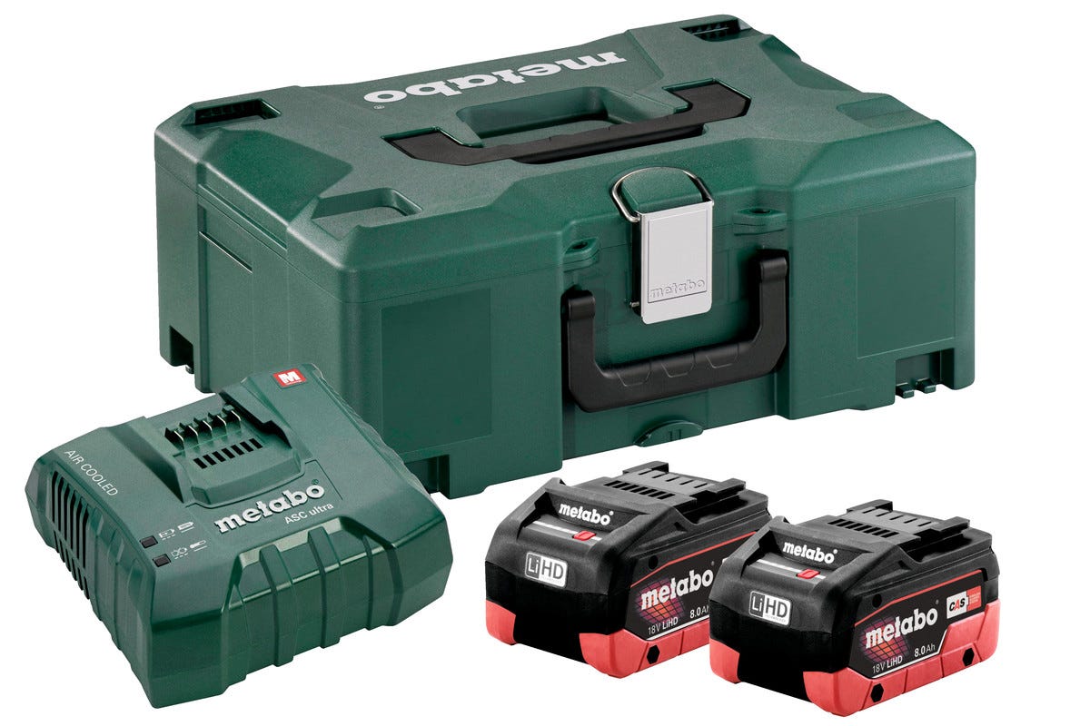 Metabo Batterisett 2 X LiHD 8,0AH ASC ULTRA ML