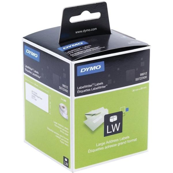 DYMO LW Adresseetikett 36x89mm Hvit
