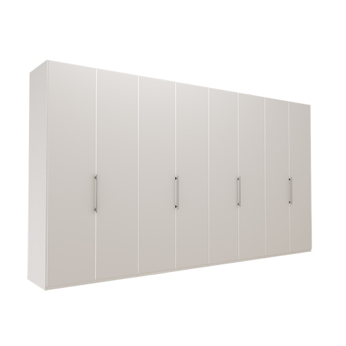 Garderobe Atlanta - Hvit 400 cm, 236 cm, Uten gesims / ramme