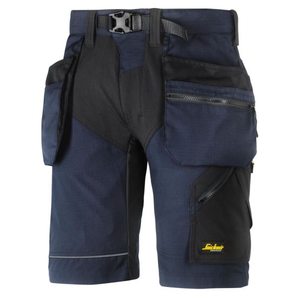 Snickers 6904 FlexiWork Arbeidsshorts marineblå/svart 44