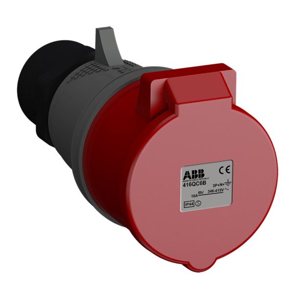 ABB 2CMA102325R1000 Skjøteuttak hurtigtilkoblet, vibrasjonsbestandig Rød, 16 A, 5-polet, IP44