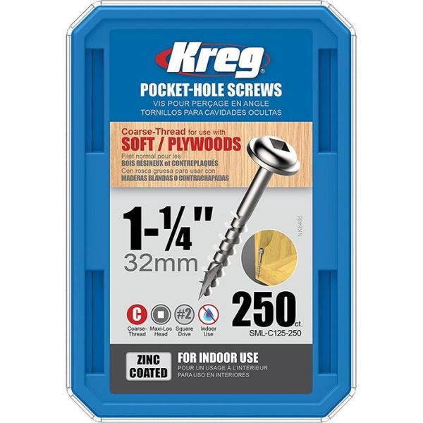 Kreg SML-C125-250 Skrue 32 mm 250-pakning