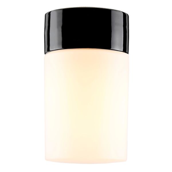 Ifö Electric Opus Takarmatur rett, E27, IP54, 100 W, opal Svart
