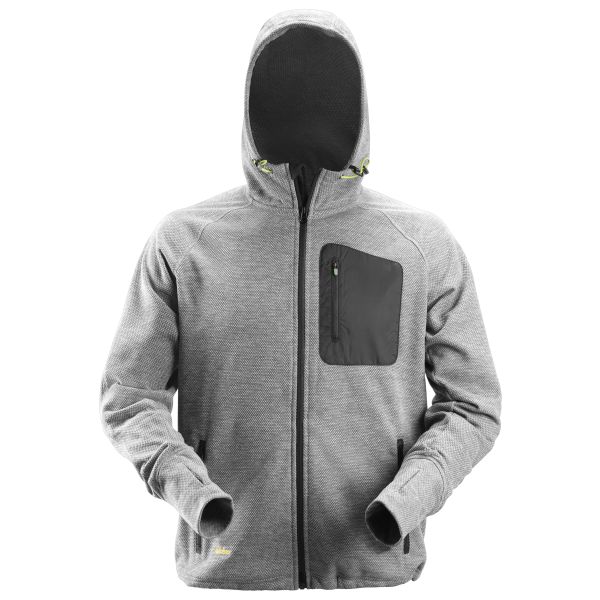 Snickers 8041 FlexiWork Hettegenser fleece, grå XS