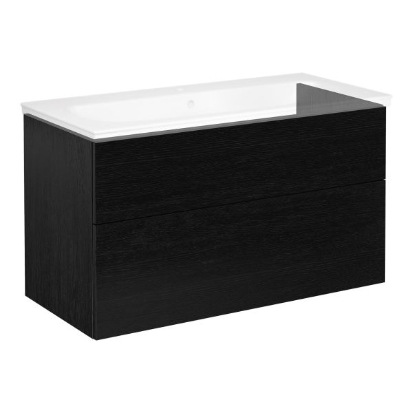 Gustavsberg Artic Kommode 100 cm, uten vaskeservant Svart, glatt