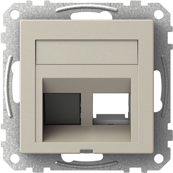 Schneider Electric Exxact Midtplate 73 x 72 x 27 mm, vinklet Metallic