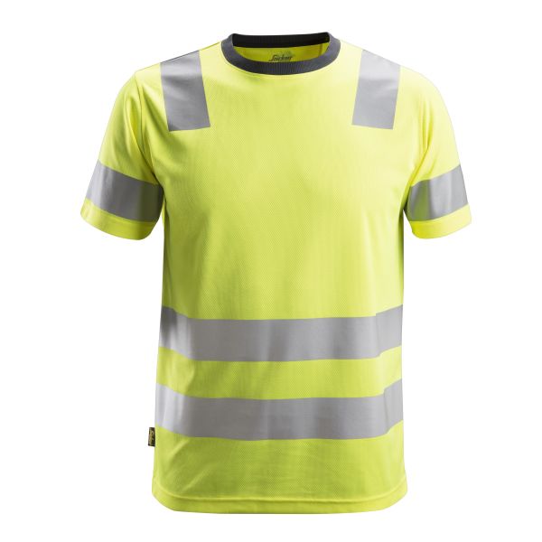 Snickers 2530 AllroundWork T-skjorte varsel, gul XS