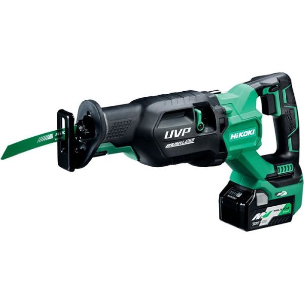 HiKOKI CR36DA Tigersag med 2,5 Ah-batterier og lader