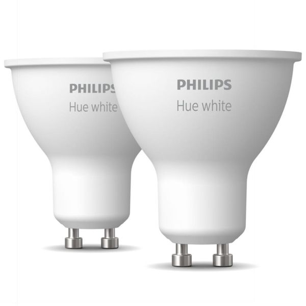 Philips Hue White LED-lampe 5,2 W, GU10, 2-pakning