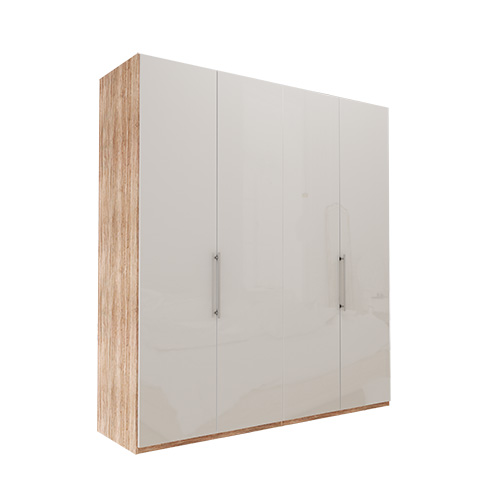 Garderobe Atlanta - Lys rustikk eik 200 cm, 216 cm, Uten gesims / ramme