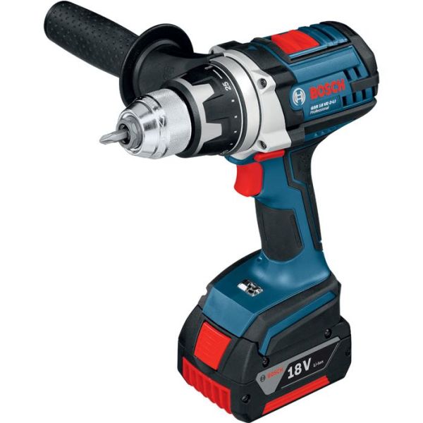Bosch GSR 18 VE-2-LI Borskrutrekker med 2 stk. 4,0Ah-batterier og lader