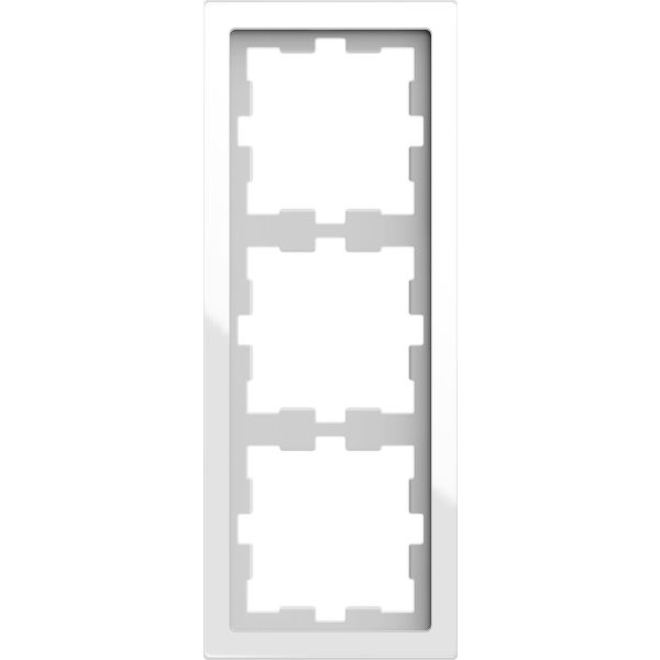 Schneider Electric MTN4030-6520 Kombinasjonsramme 3-roms, glass Krystall, hvit