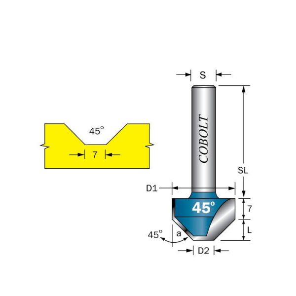 Cobolt 209-450 Fasefres D1=21 D2=7