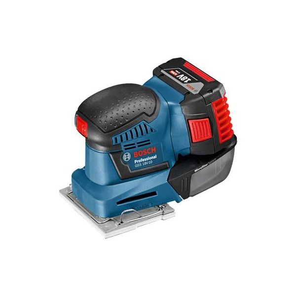 Bosch GSS 18V-10 Plansliper med batterier og lader