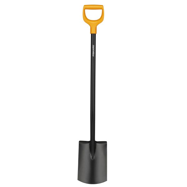 Fiskars Solid Kantspade halvrundet, svart stål