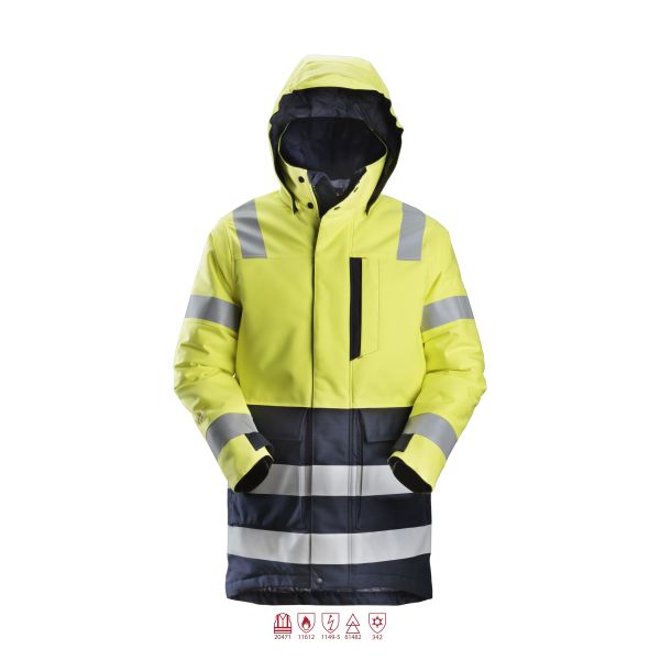 Snickers 1860 ProtecWork Parkas varsel gul/marineblå XS