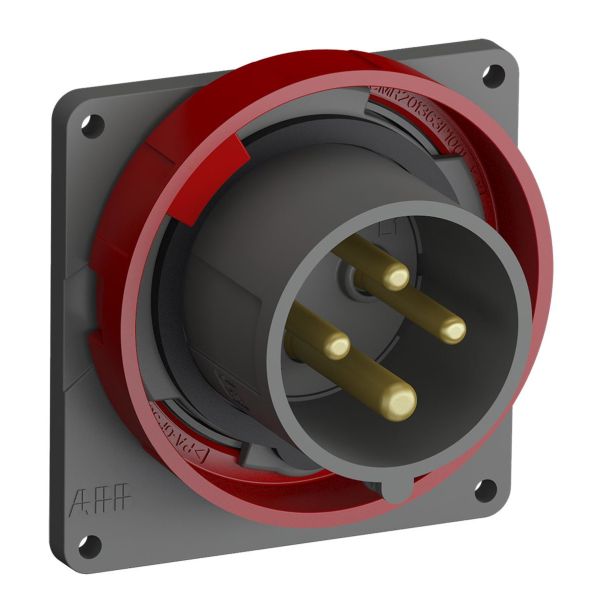ABB 2CMA101264R1000 Vegginntak IP67 Rød, 16 A, 4-polet, 90 mm