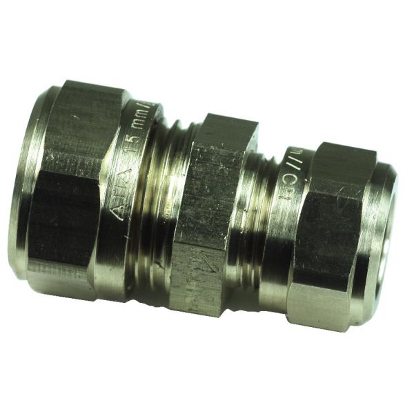 Gelia 3006111302 Klemringkobling rett, kobber-kobber, redusert, messing 12 x 10 mm