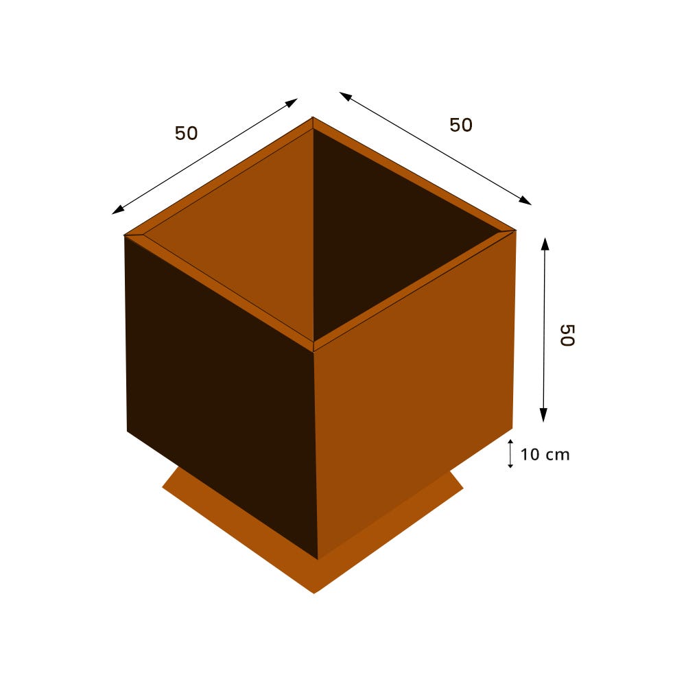 GrillSymbol Blomsterpotte Corten Ulla L