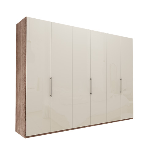 Garderobe Atlanta - Mørk rustikk eik 300 cm, 236 cm, Uten gesims / ramme