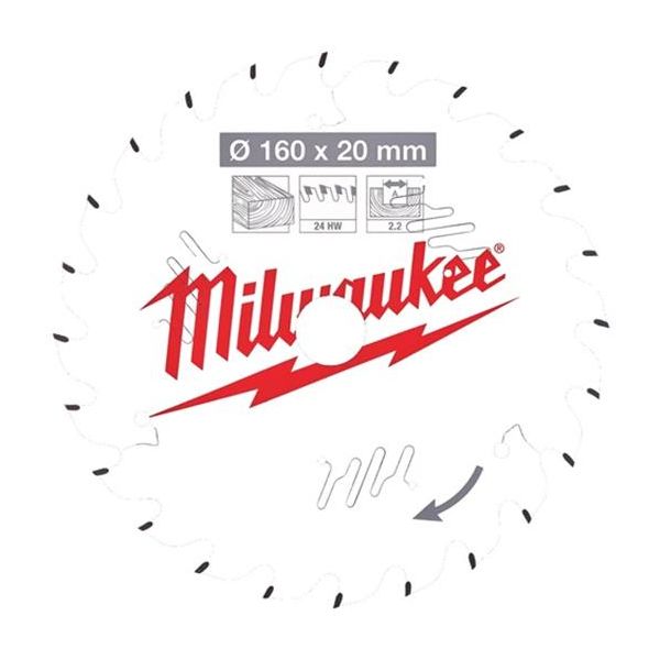 Milwaukee CSB P W Sagklinge 160x2,2x20 mm, 24T