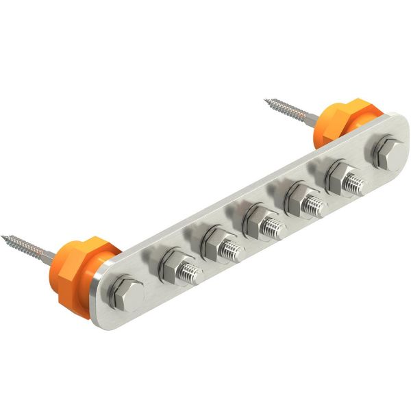 Obo Bettermann 5015854 Skinne med isolert avstand for veggmontering 246 mm, rustfritt stål