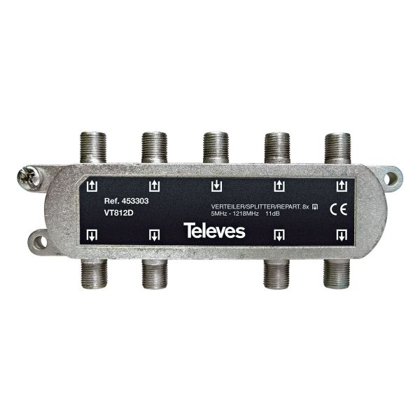 Televes VT812D Fordeler 5–1218 MHz, F-tilkobling 8-veis