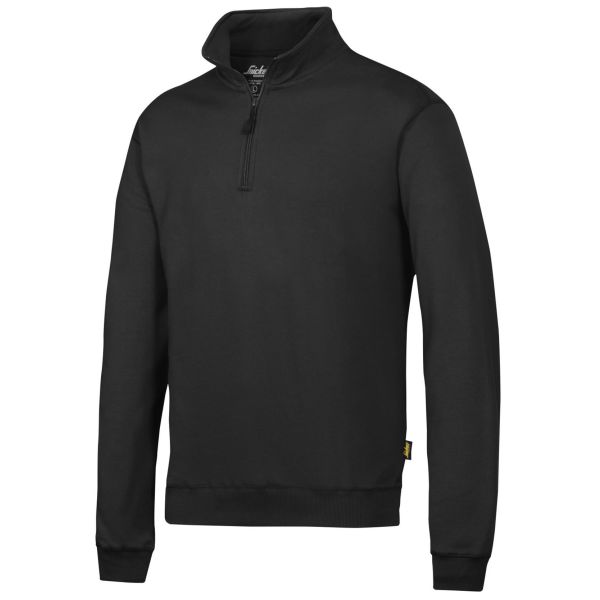 Snickers 2818 Sweatshirt svart, med kort glidelås XS