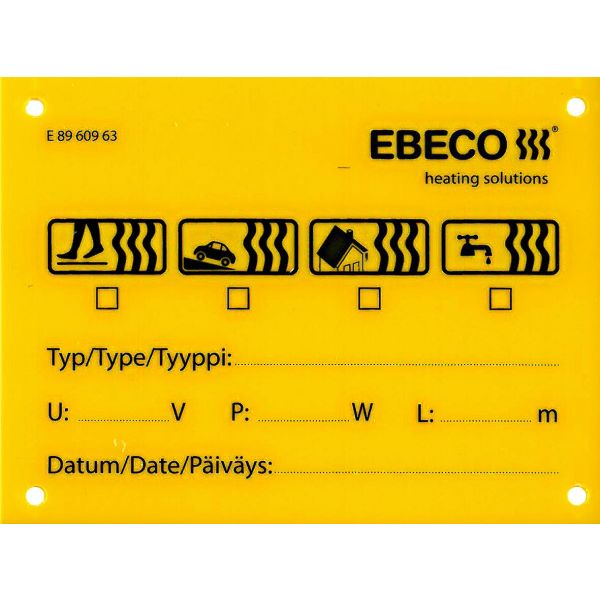 Ebeco 8960963 Skilt
