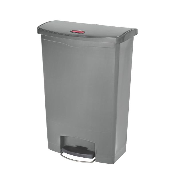 Rubbermaid Slim Jim Avfallsbeholder med pedal, grå 90 l