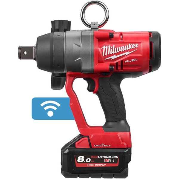Milwaukee M18 ONEFHIWF1-802X Muttertrekker med 8,0 Ah-batterier og lader
