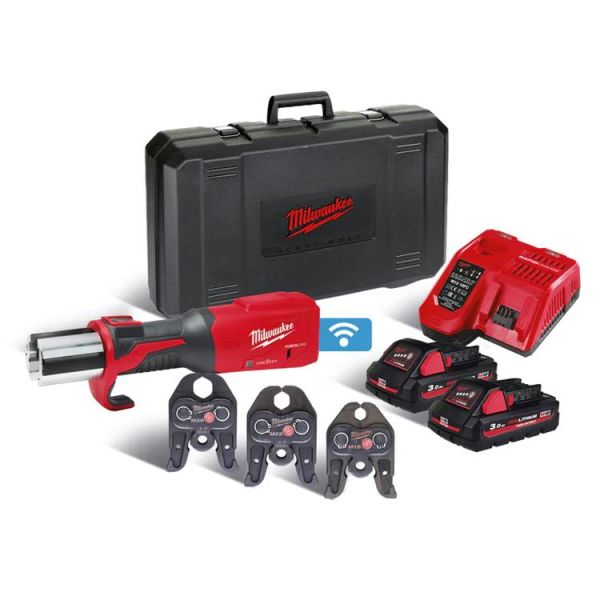Milwaukee M18 ONEBLHPT-302C M-SET Pressemaskin med batterier og lader