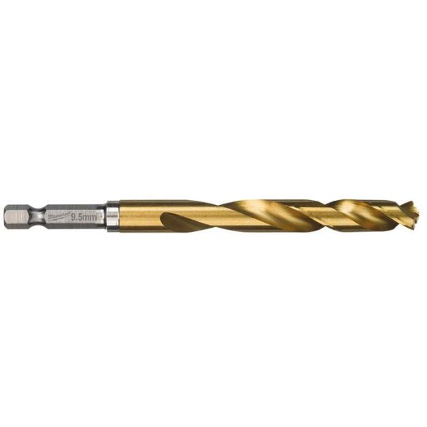 Milwaukee SHOCKWAVE Red Hex HSS-G TIN Metallbor 1-pakning 9,5 mm