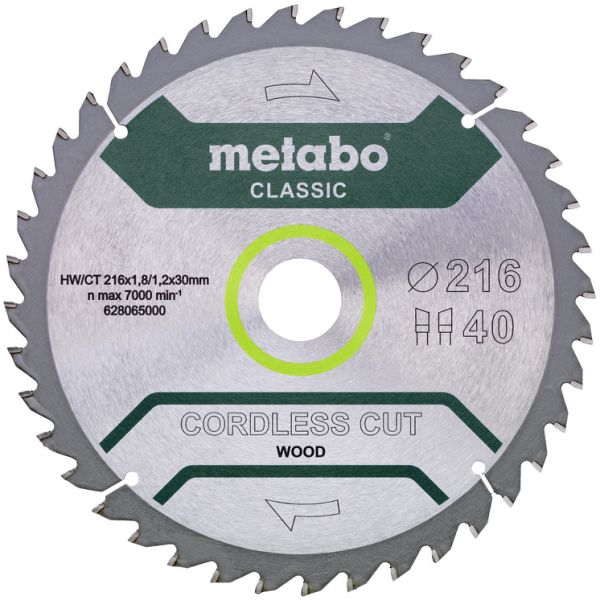 Metabo 628065000 Sagklinge 216 x 30 mm, 40T