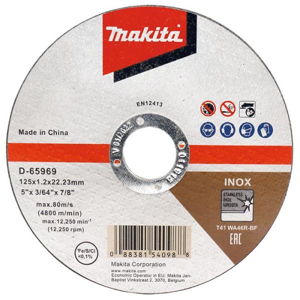 Makita D-65969-12 Skjæreskive 125 mm, 12-pakning